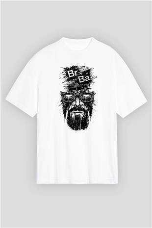 Breaking Bad Heisenberg Beyaz Unisex Oversize Tişört T-Shirt