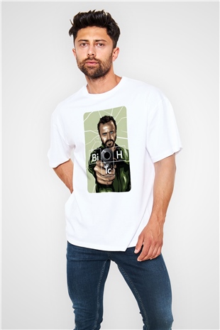 Breaking Bad Heisenberg Beyaz Unisex Oversize Tişört T-Shirt