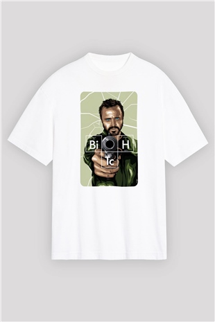 Breaking Bad Heisenberg Beyaz Unisex Oversize Tişört T-Shirt