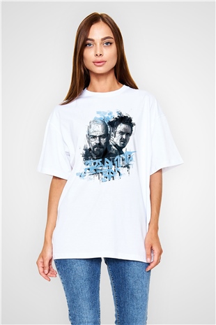 Breaking Bad Heisenberg Beyaz Unisex Oversize Tişört T-Shirt