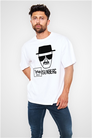 Breaking Bad Heisenberg Beyaz Unisex Oversize Tişört T-Shirt