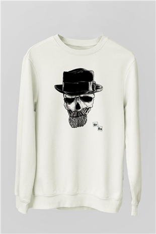 Breaking Bad Heisenberg Beyaz Unisex Sweatshirt