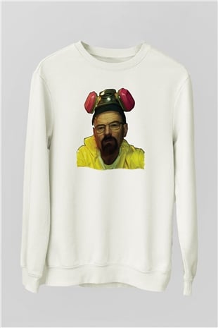 Breaking Bad Heisenberg Beyaz Unisex Sweatshirt