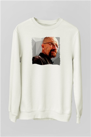 Breaking Bad Heisenberg Beyaz Unisex Sweatshirt
