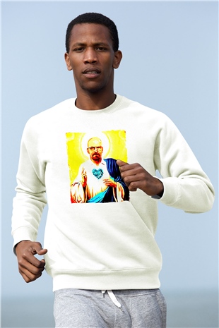 Breaking Bad Heisenberg Beyaz Unisex Sweatshirt