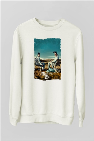 Breaking Bad Heisenberg Beyaz Unisex Sweatshirt