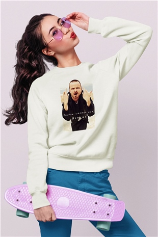 Breaking Bad Heisenberg Beyaz Unisex Sweatshirt