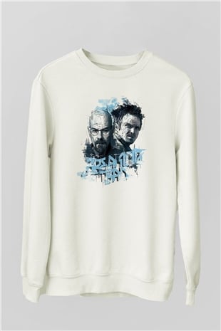 Breaking Bad Heisenberg Beyaz Unisex Sweatshirt