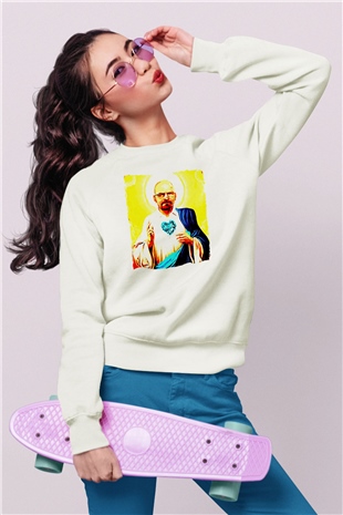 Breaking Bad Heisenberg Beyaz Unisex Sweatshirt