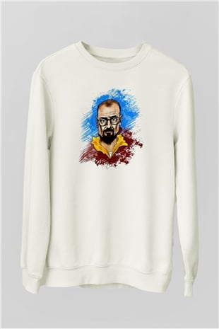Breaking Bad Heisenberg Beyaz Unisex Sweatshirt