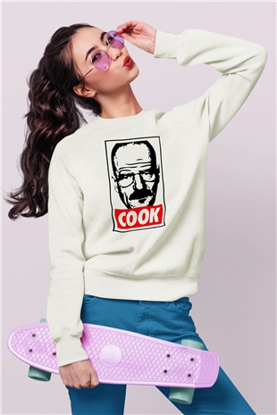 Breaking Bad Heisenberg Beyaz Unisex Sweatshirt