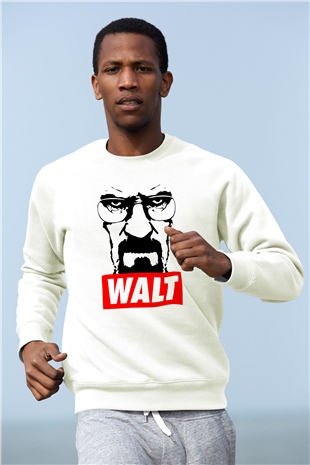 Breaking Bad Heisenberg Beyaz Unisex Sweatshirt