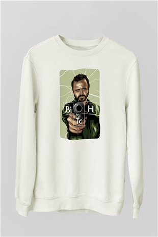 Breaking Bad Heisenberg Beyaz Unisex Sweatshirt