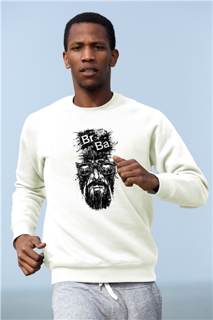Breaking Bad Heisenberg Beyaz Unisex Sweatshirt