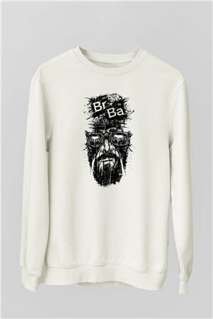 Breaking Bad Heisenberg Beyaz Unisex Sweatshirt