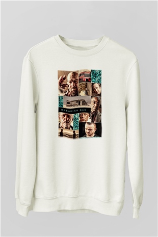 Breaking Bad Heisenberg Beyaz Unisex Sweatshirt