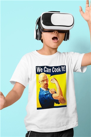 Breaking Bad Heisenberg Cook Baskılı Beyaz Unisex Çocuk Tişört