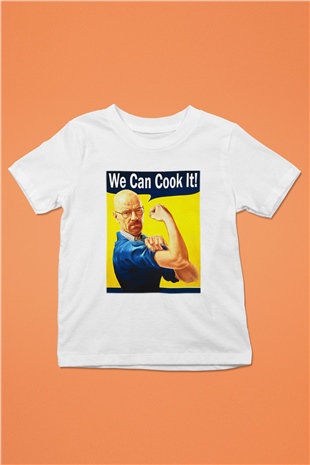 Breaking Bad Heisenberg Cook Baskılı Beyaz Unisex Çocuk Tişört