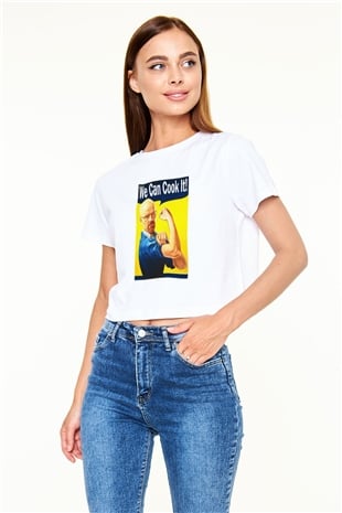 Breaking Bad Heisenberg Cook Beyaz Croptop Tişört
