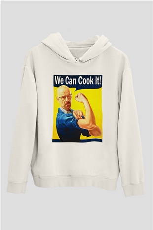 Breaking Bad Heisenberg Cook Beyaz Unisex Kapşonlu Sweatshirt