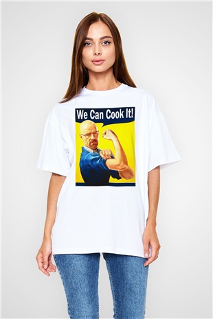 Breaking Bad Heisenberg Cook Beyaz Unisex Oversize Tişört T-Shirt