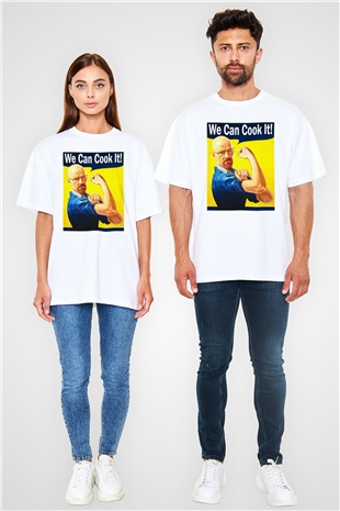 Breaking Bad Heisenberg Cook Beyaz Unisex Oversize Tişört T-Shirt