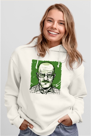 Breaking Bad Heisenberg Hail To The King Beyaz Unisex Hoodie