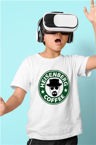Breaking Bad Heisenberg Heisenberg Coffe Baskılı Beyaz Unisex Çocuk Tişört