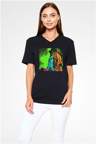 Breaking Bad Heisenberg Mr. White Siyah Unisex V Yaka Tişört