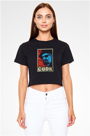 Breaking Bad Heisenberg Siyah Crop Top Tişört