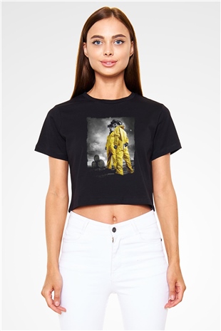 Breaking Bad Heisenberg Siyah  Crop Top Tişört