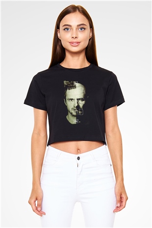Breaking Bad Heisenberg Siyah  Crop Top Tişört