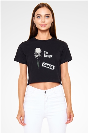 Breaking Bad Heisenberg Siyah Crop Top Tişört