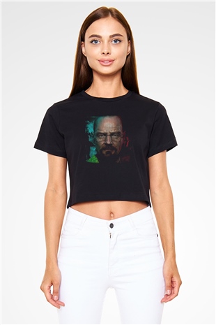 Breaking Bad Heisenberg Siyah  Crop Top Tişört