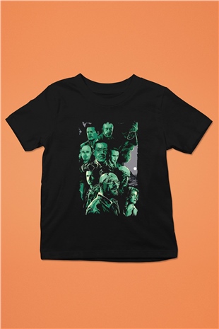 Breaking Bad Heisenberg Siyah Unisex Çocuk Tişört