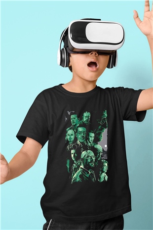 Breaking Bad Heisenberg Siyah Unisex Çocuk Tişört