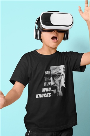 Breaking Bad Heisenberg Siyah Unisex Çocuk Tişört