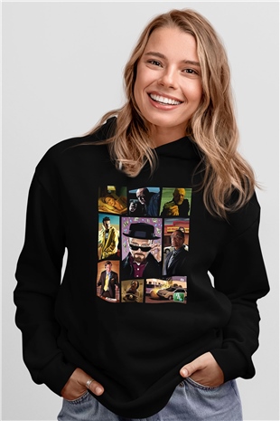 Breaking Bad Heisenberg Siyah Unisex Hoodie