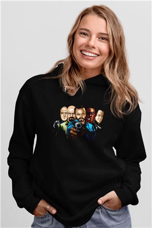 Breaking Bad Heisenberg Siyah Unisex Hoodie
