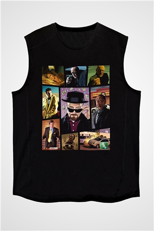 Breaking Bad Heisenberg Siyah Unisex Kolsuz Tişört