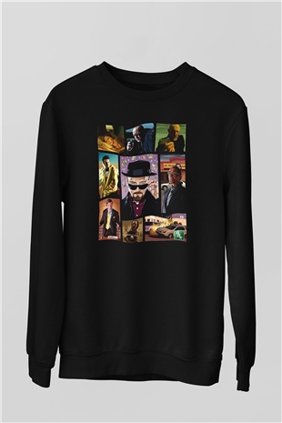 Breaking Bad Heisenberg Siyah Unisex Sweatshirt