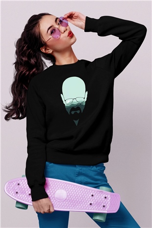 Breaking Bad Heisenberg Siyah Unisex Sweatshirt