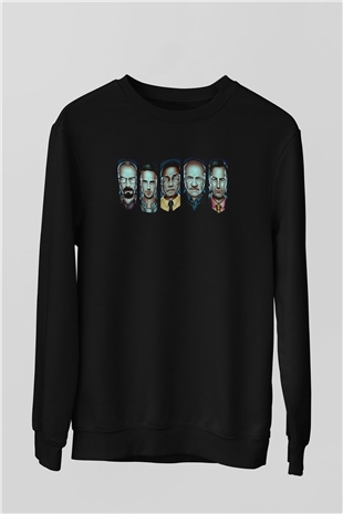 Breaking Bad Heisenberg Siyah Unisex Sweatshirt