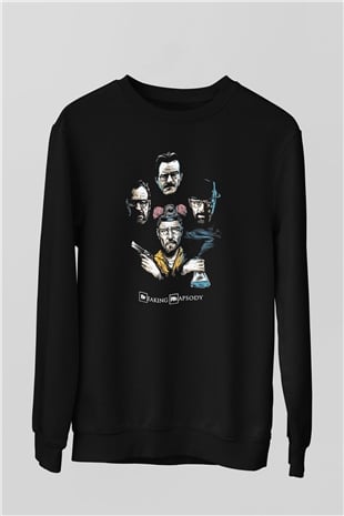 Breaking Bad Heisenberg Siyah Unisex Sweatshirt