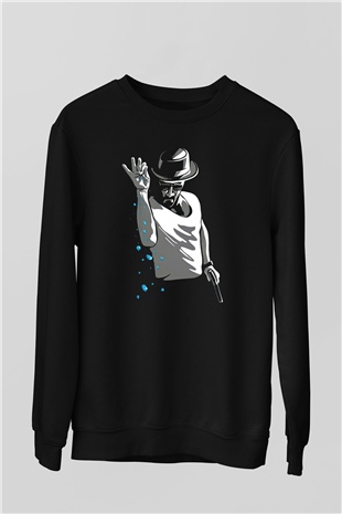 Breaking Bad Heisenberg Siyah Unisex Sweatshirt