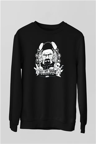 Breaking Bad Heisenberg Siyah Unisex Sweatshirt