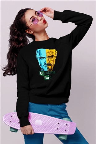 Breaking Bad Heisenberg Siyah Unisex Sweatshirt