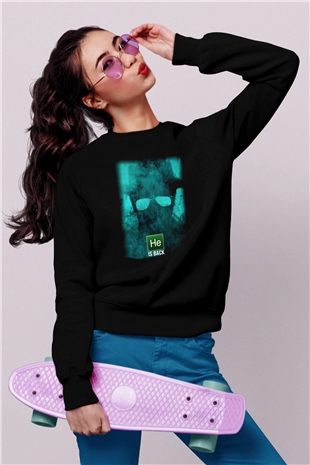 Breaking Bad Heisenberg Siyah Unisex Sweatshirt