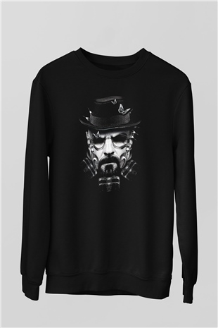Breaking Bad Heisenberg Siyah Unisex Sweatshirt