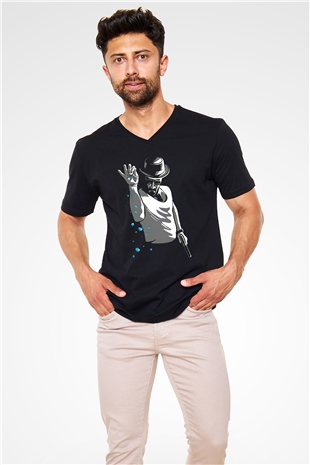 Breaking Bad Heisenberg Siyah Unisex V Yaka Tişört